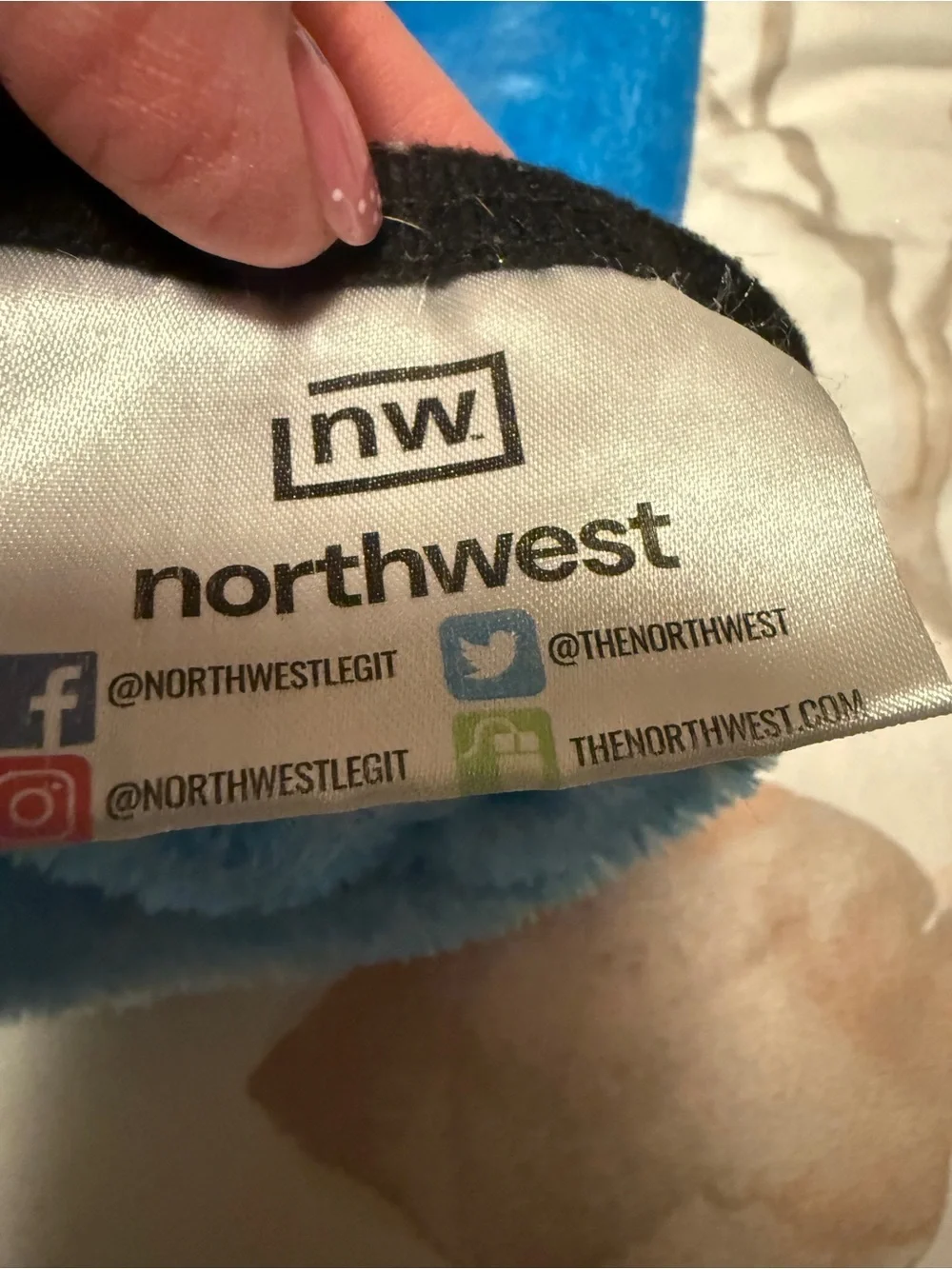Northwest Alice in WonderflandPlush Item in Blue, Black, White Cheshire Cat